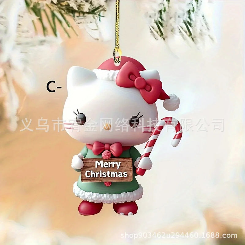 Decoração de Natal Sanrio: Pendentes Hello Kitty e Amigos