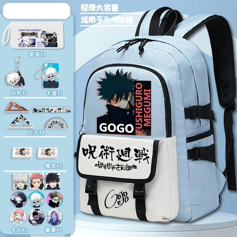 Mochila Jujutsu Kaisen Breathable + Brindes (Ler descrição)