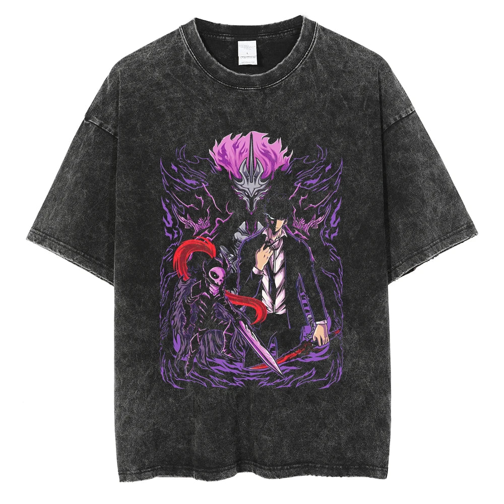 Camiseta Shadow Style, Vintage Solo Leveling