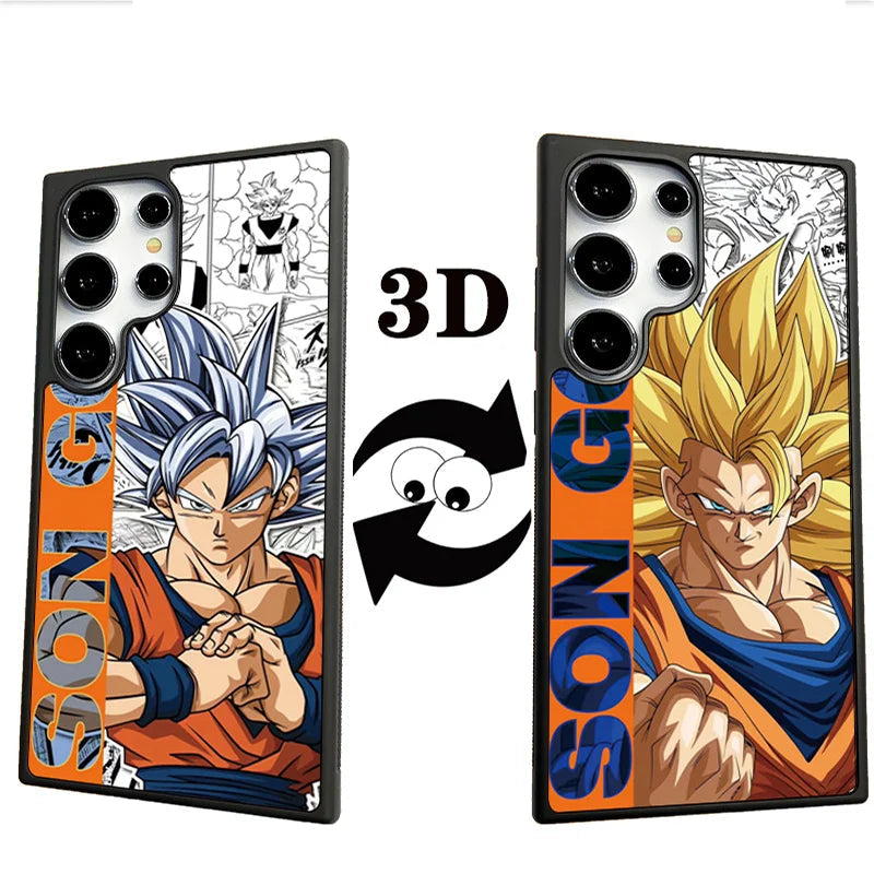 Capinha 3D Son Goku Dual Form – Super Saiyajin + Instinto Superior (Samsung S)