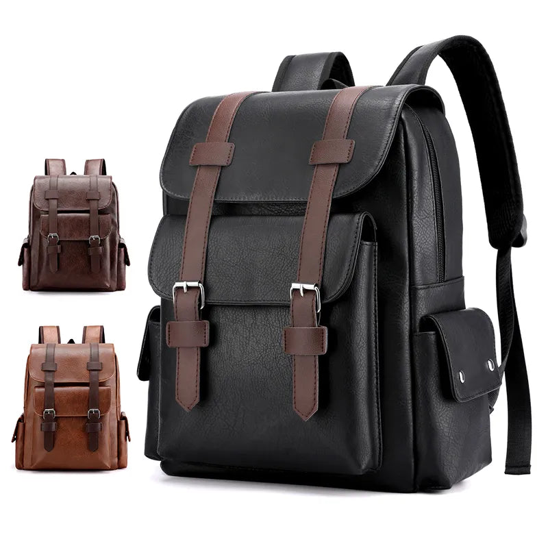 MOCHILA DE COURO PARA ACESSÓRIOS E NOTEBOOK