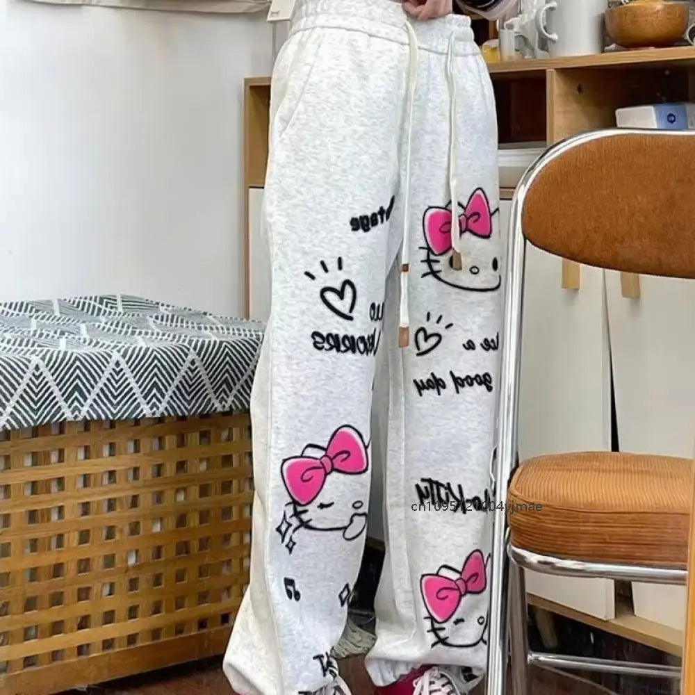 Calça Moletom Hello Kitty Graffiti Y2K