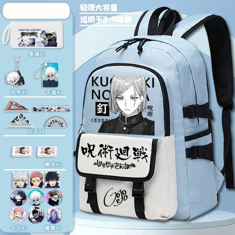 Mochila Jujutsu Kaisen Breathable + Brindes (Ler descrição)