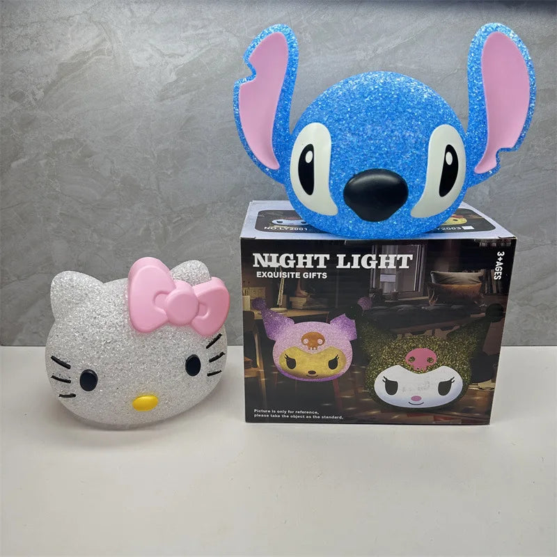 Luminária Noite Estrelada Stitch & Kuromi