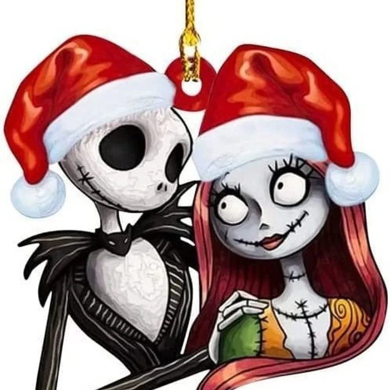 Pendente Natalino Jack e Sally