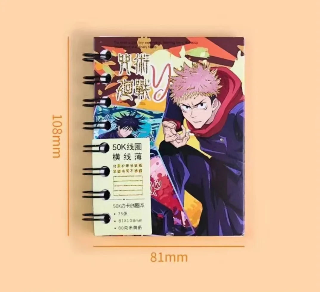 Kit 4 Cadernetas A7 Jujutsu Kaisen