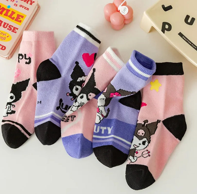 Kit Meia Sanrio, 5 Pares