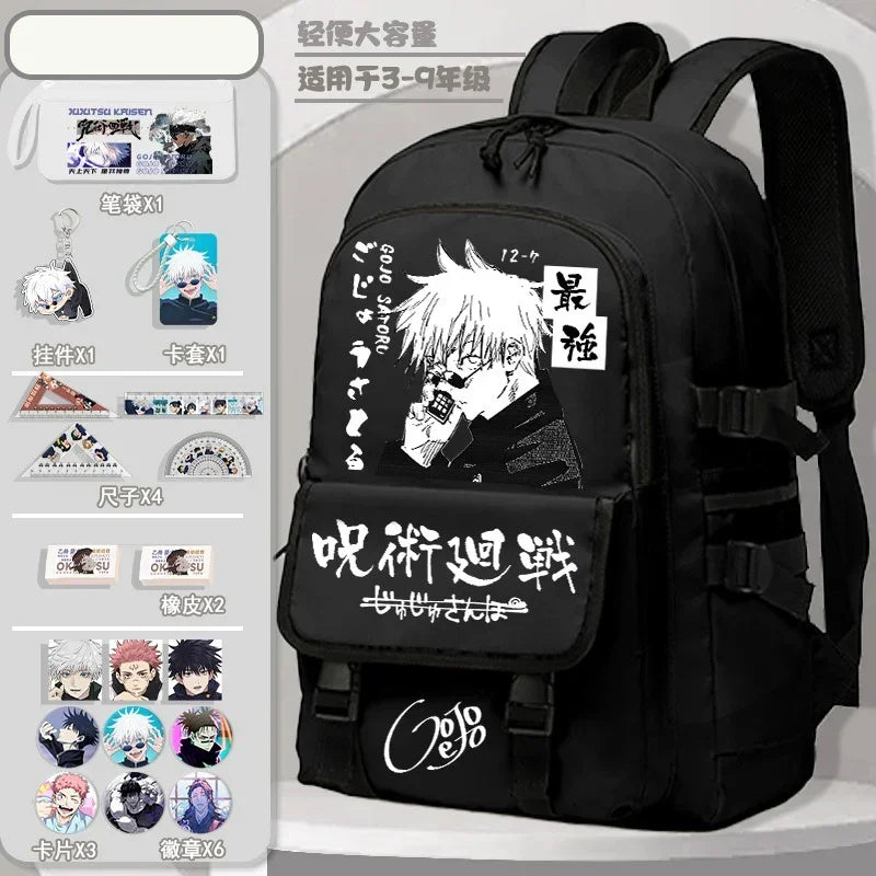 Mochila Jujutsu Kaisen Breathable + Brindes (Ler descrição)