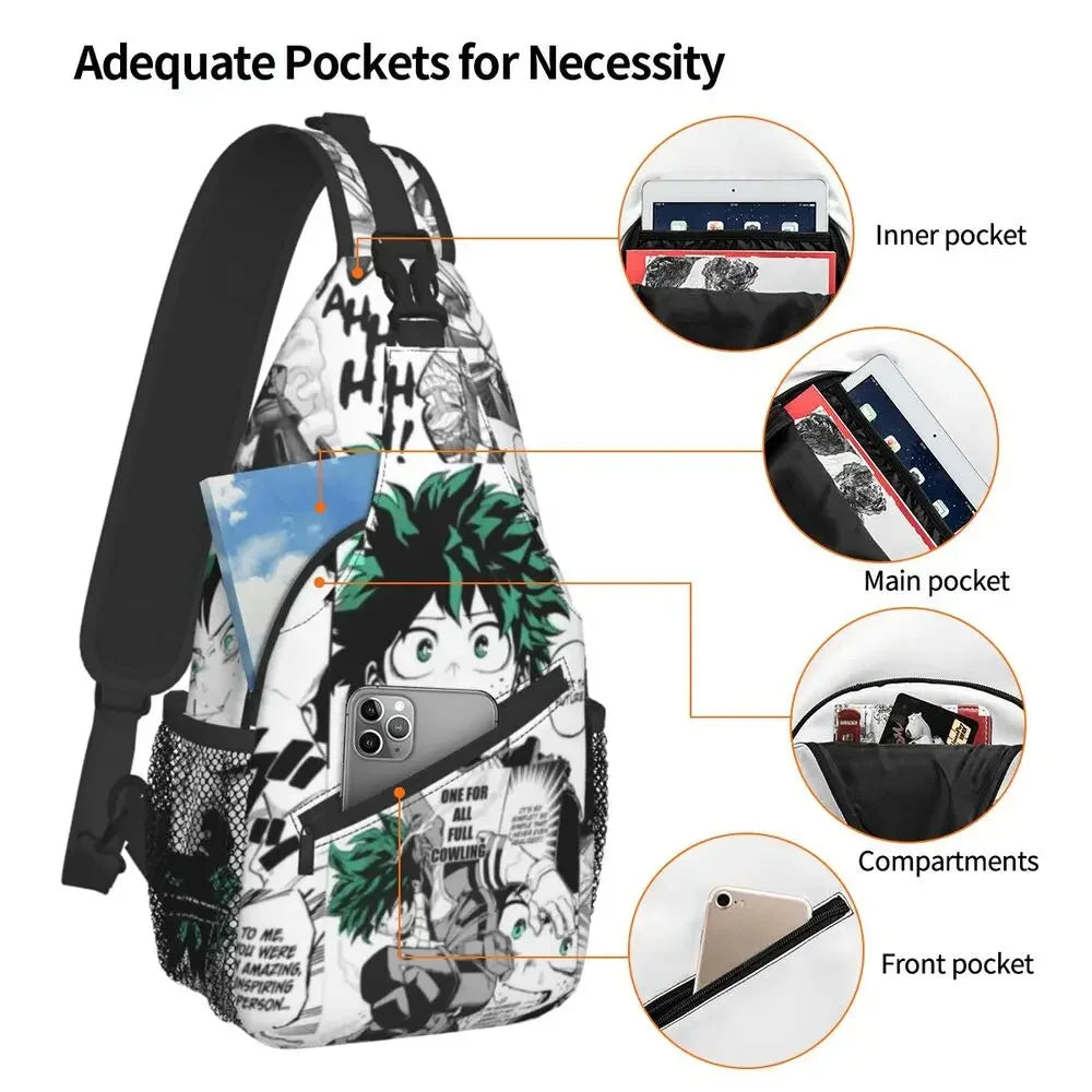 Mochila Compacta Moderna 2 em 1 My Hero Academia