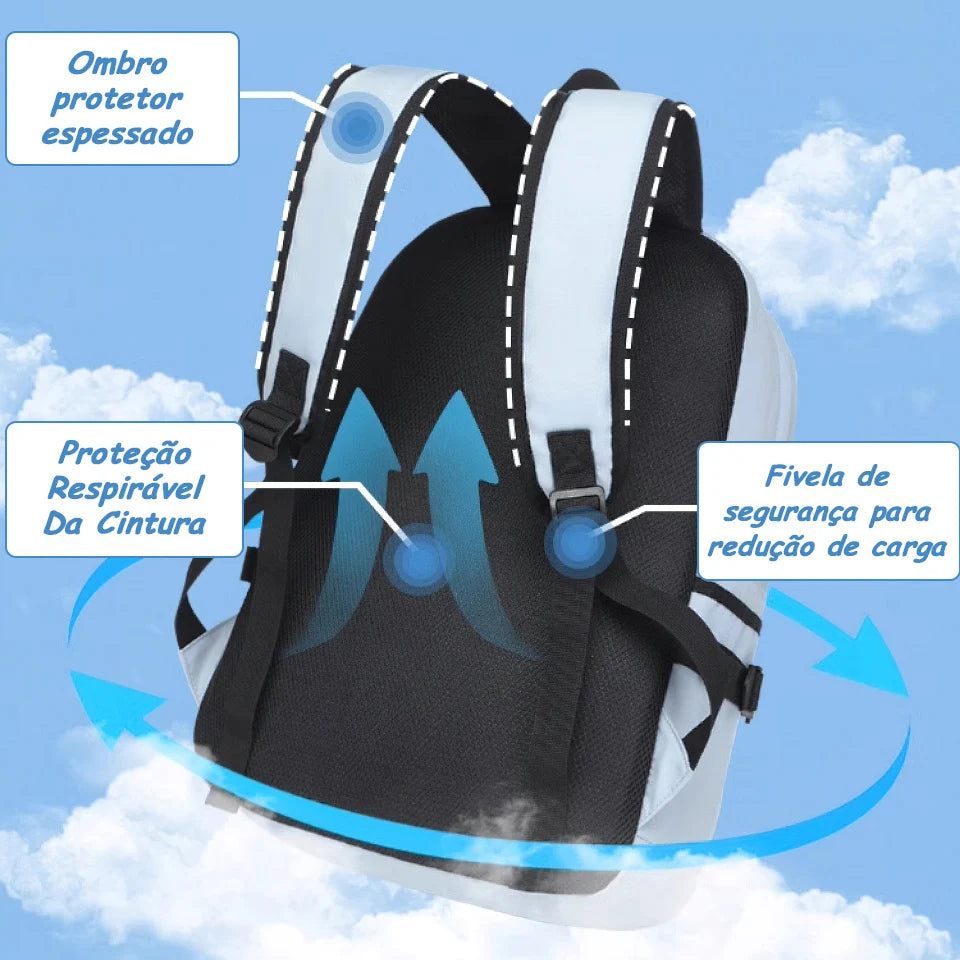 Mochila Jujutsu Kaisen Breathable + Brindes (Ler descrição)