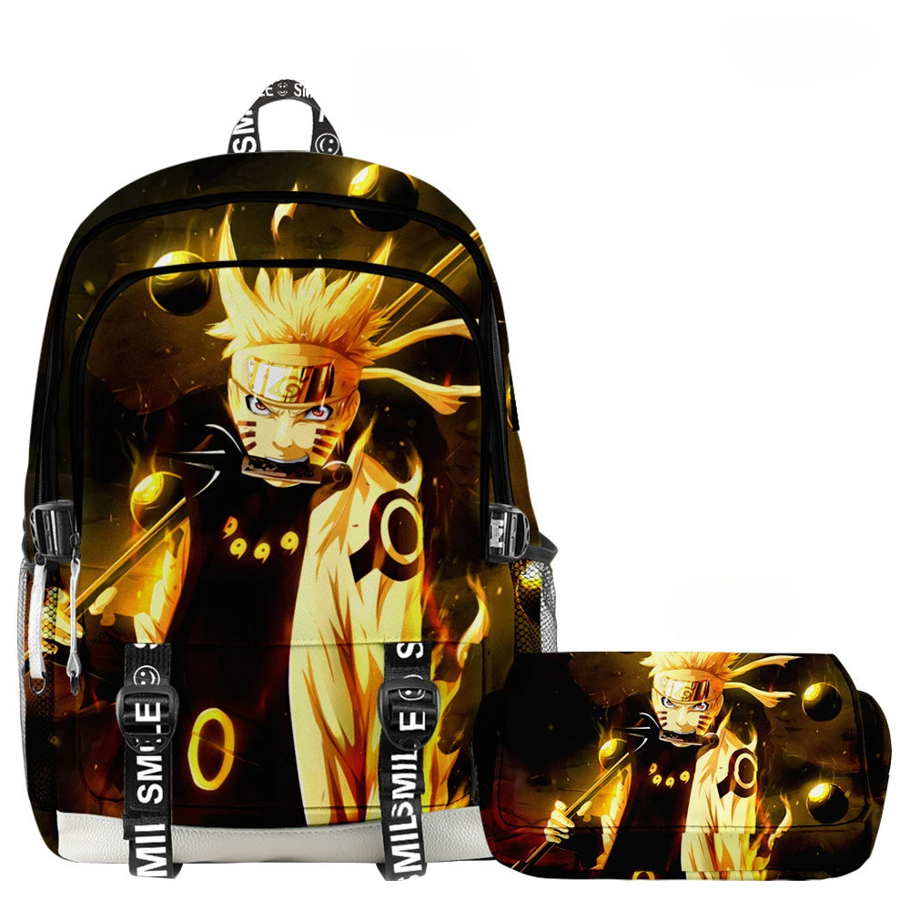 Mochila Naruto + Estojo (Brinde)