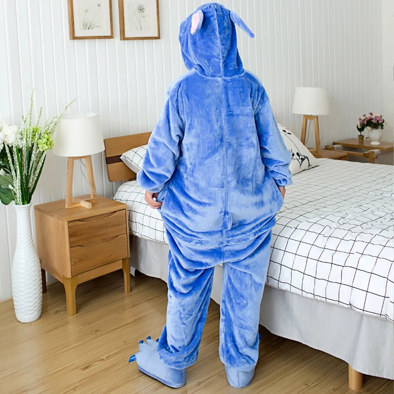 Pijama Cosplay Adulto e Infantil Stitch Kigurumi