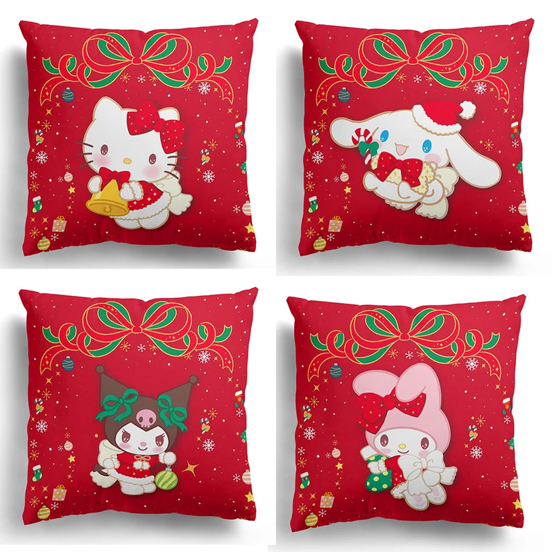 Almofada de Natal Sanrio Kawaii – Hello Kitty, Kuromi & Cinnamon Roll