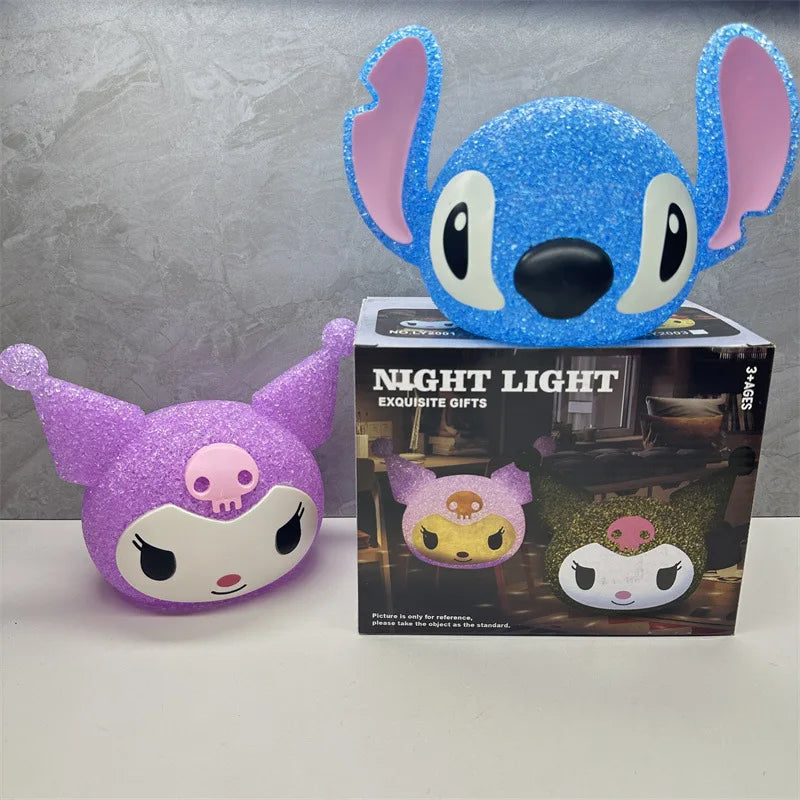 Luminária Noite Estrelada Stitch & Kuromi