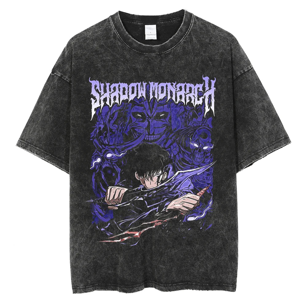 Camiseta Shadow Style, Vintage Solo Leveling