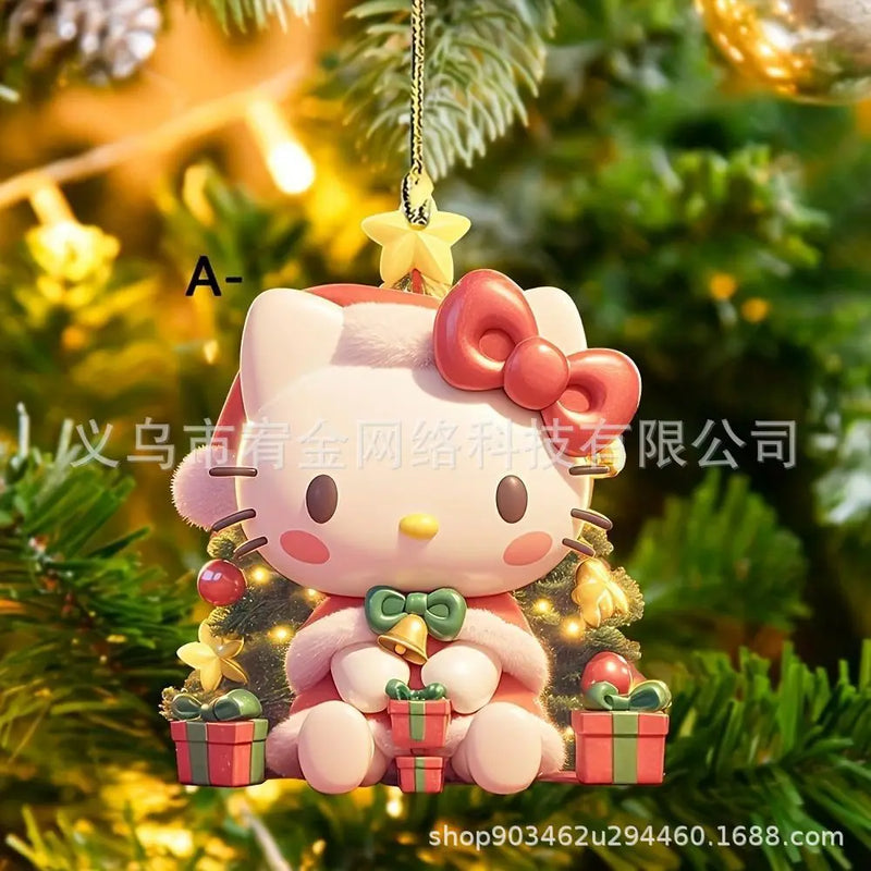 Decoração de Natal Sanrio: Pendentes Hello Kitty e Amigos