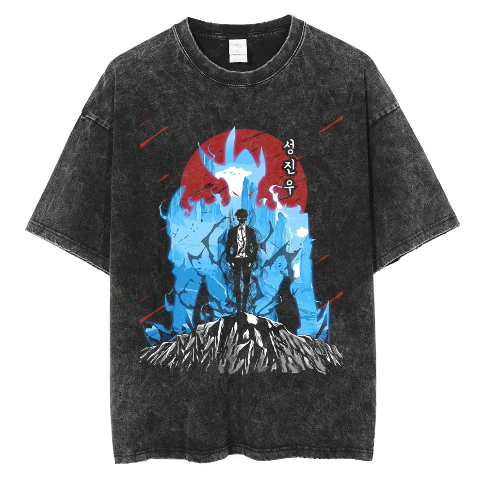 Camiseta Shadow Style, Vintage Solo Leveling