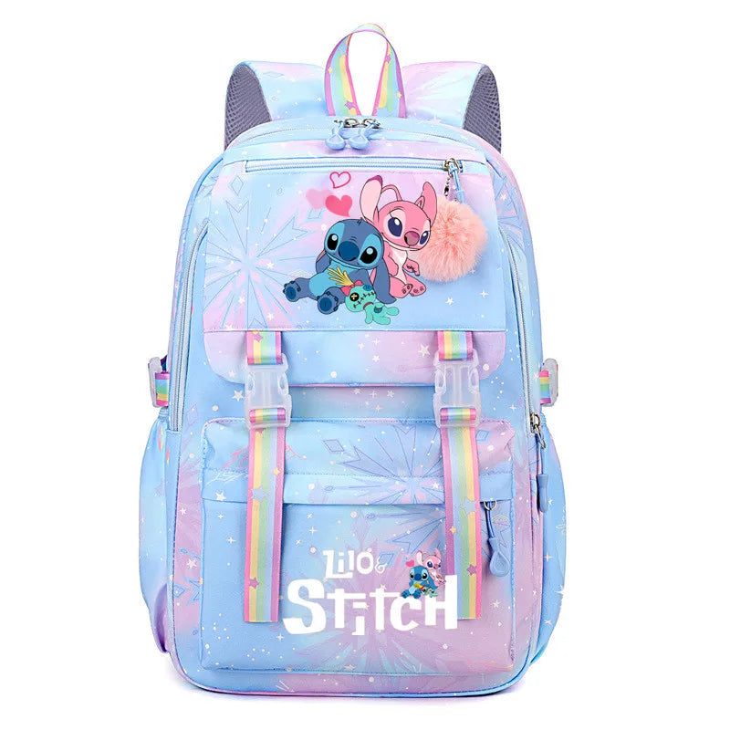 Mochila Escolar Lilo & Stitch Charmosa