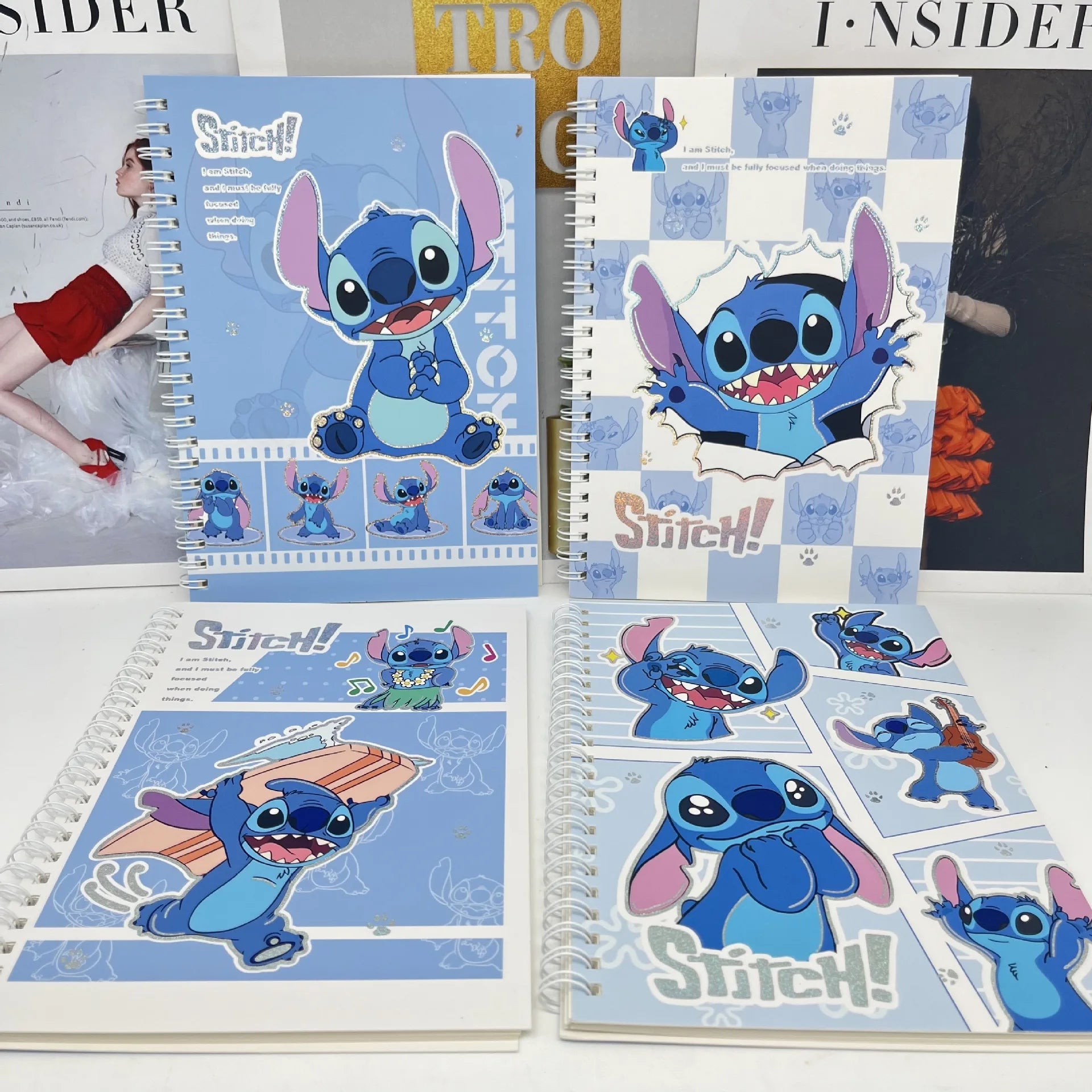 Caderno 1 Matéria Stitch Fofinho