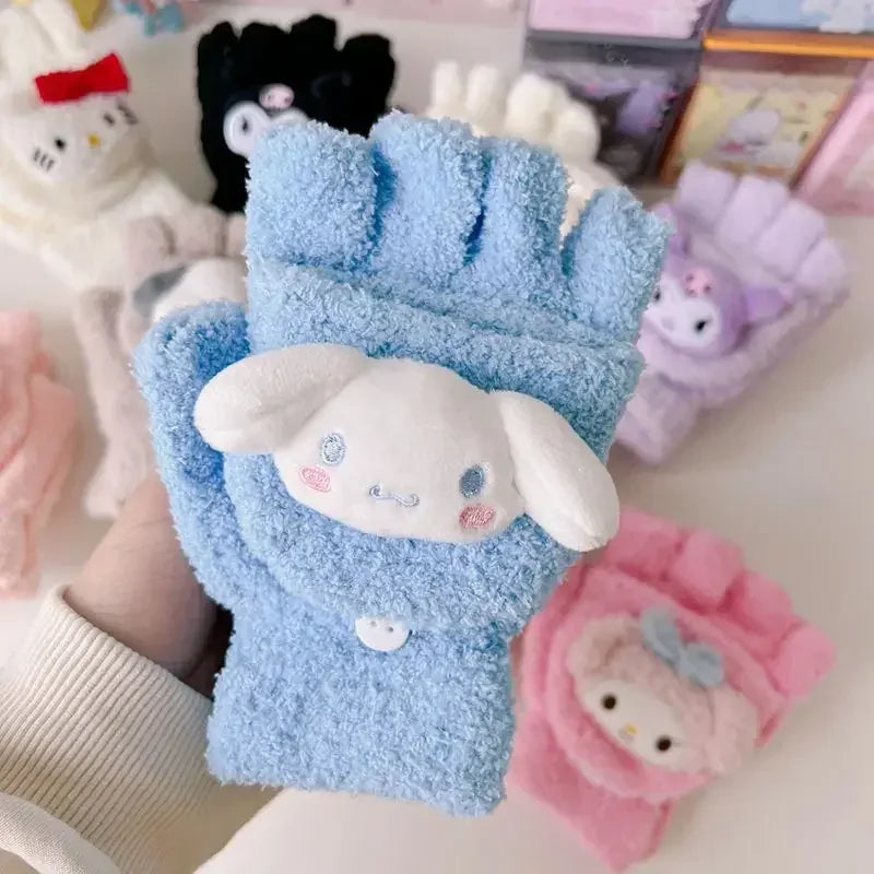 Luvas Sanrio Kawaii Fluffy