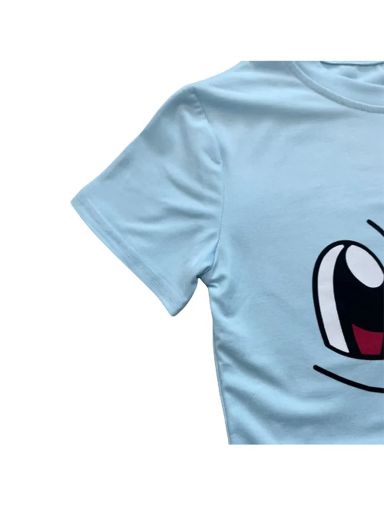 Biquíni Squirtle 3 em 1 - Conjunto com Camiseta, Top e Calcinha