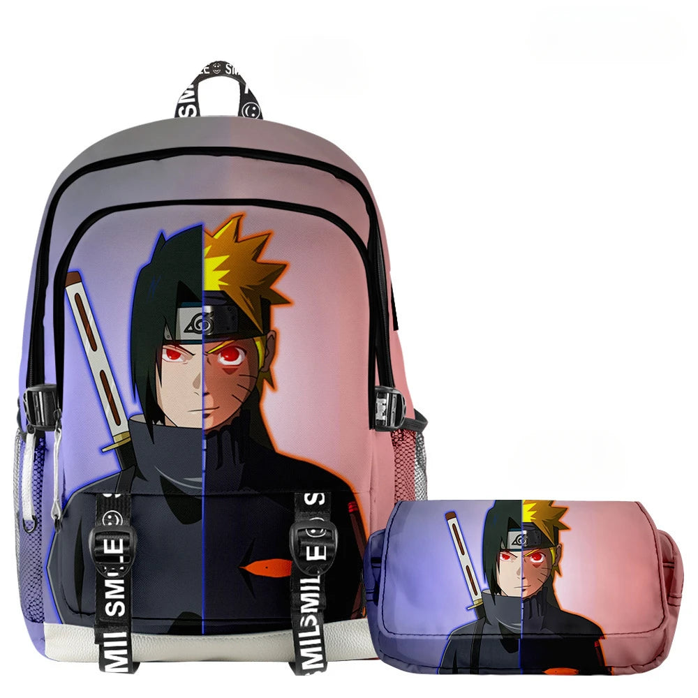 Mochila Naruto + Estojo (Brinde)