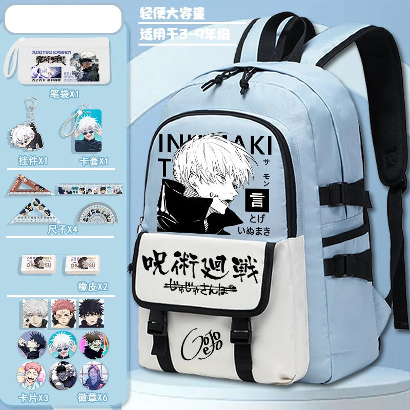 Mochila Jujutsu Kaisen Breathable + Brindes (Ler descrição)