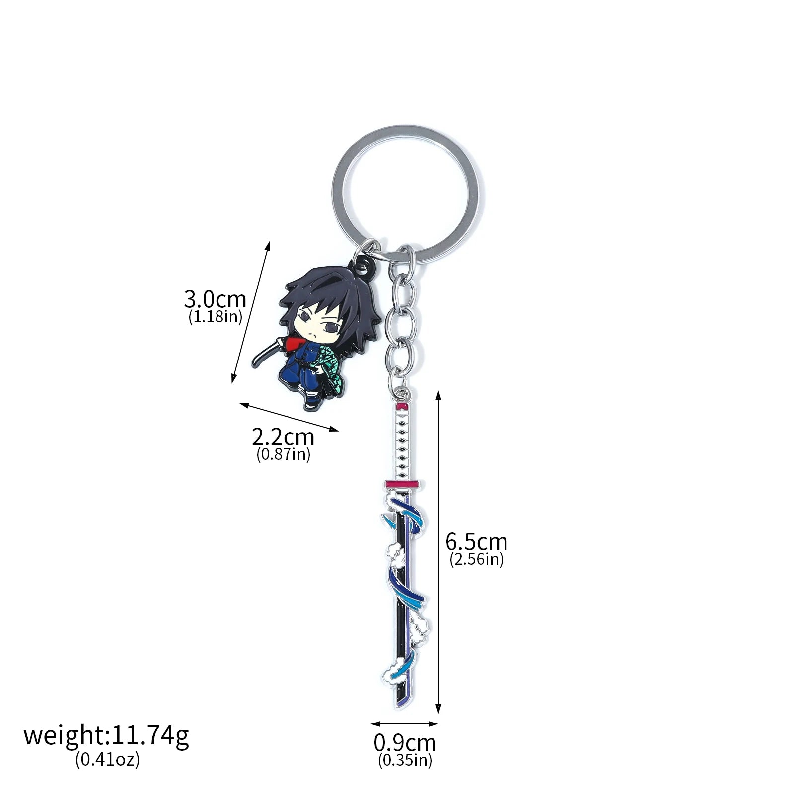 Chaveiro Espada + Personagem Demon Slayer