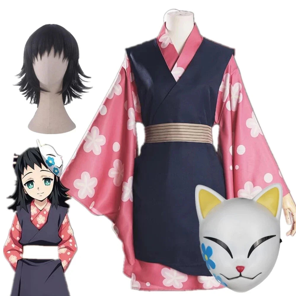 Fantasia Cosplay Adulto e Infantil Makomo, Demon Slayer