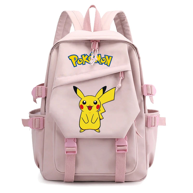 Mochila Kawaii Pokémon e Bolsinha + Estojo (Brinde)