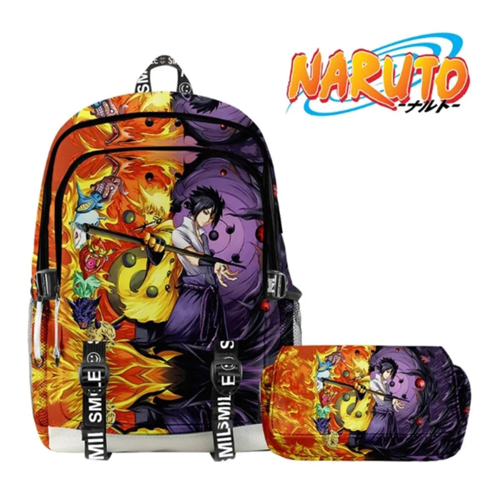 Mochila Naruto + Estojo (Brinde)