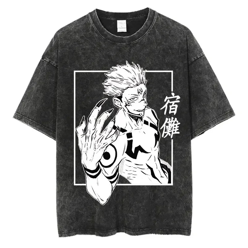 Camiseta Oversized Sukuna Arcaico, Jujutsu Kaisen