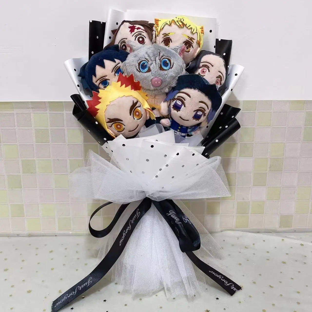 Buquê Demon Slayer com Pelúcias, Kimetsu no Yaiba