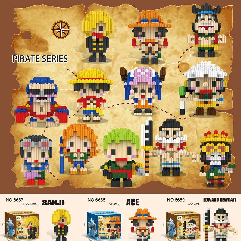 BONECOS DE BLOCOS ONE PIECE