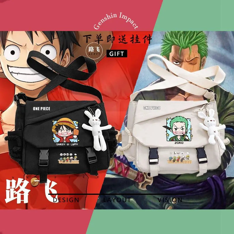 Anime One Piece Crossbody Bolsa De Ombro Luffy Escolar De Grande