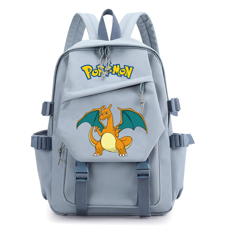 Mochila Kawaii Pokémon e Bolsinha + Estojo (Brinde)