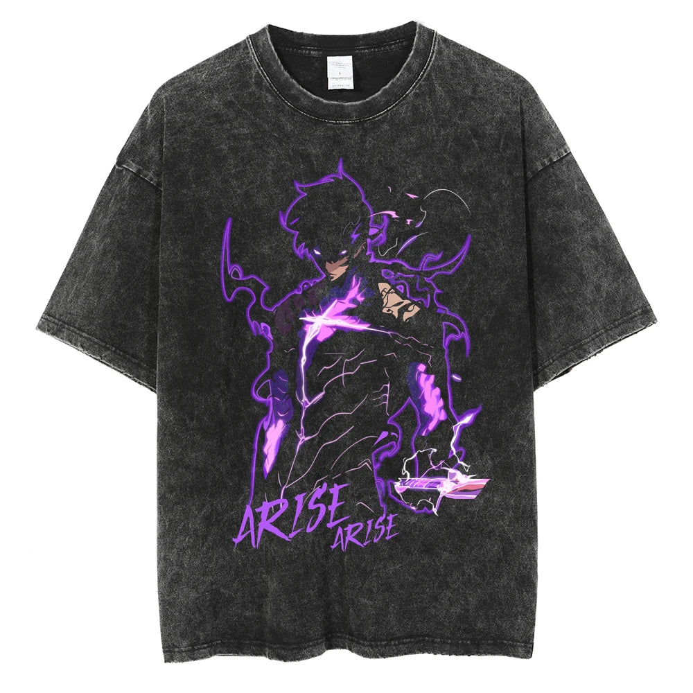 Camiseta Shadow Style, Vintage Solo Leveling