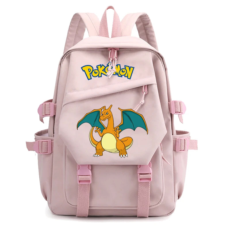 Mochila Kawaii Pokémon e Bolsinha + Estojo (Brinde)