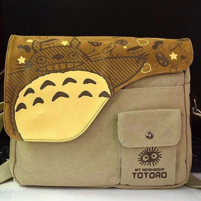 Bolsa Totoro Vintage Carteiro + Bracelete (Brinde)