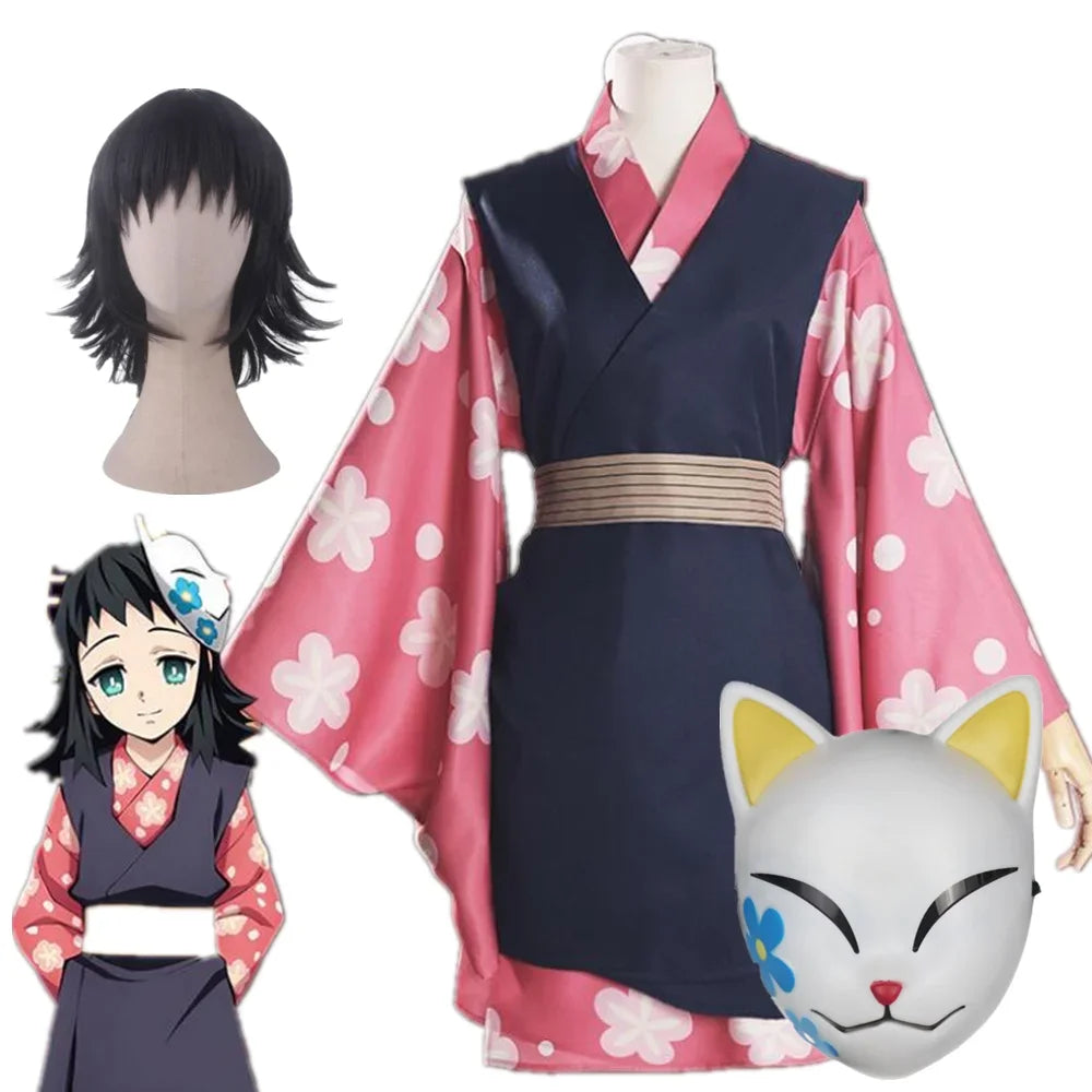 Fantasia Cosplay Adulto e Infantil Makomo, Demon Slayer
