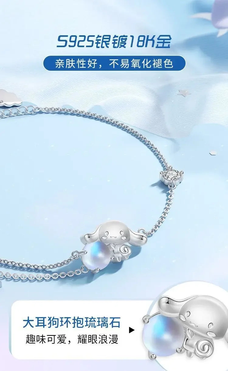 Bracelete Prata 925 Cinnamoroll Delicado