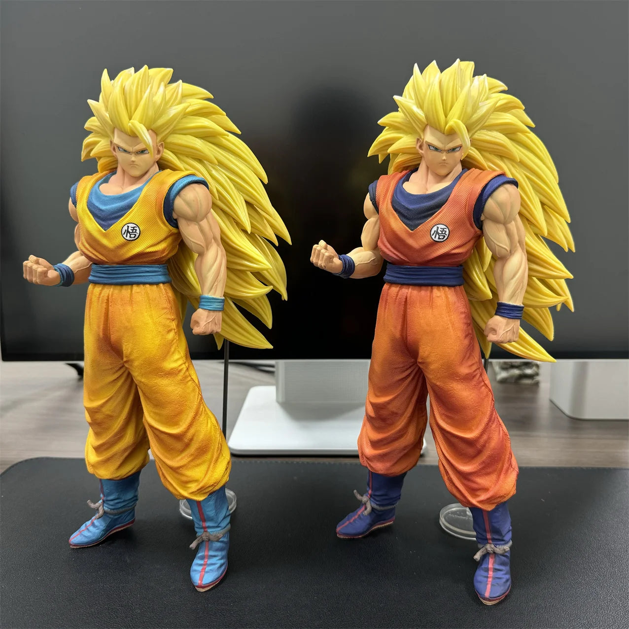 Boneco Dragon Ball Z Goku SSJ3, Estátua Super Saiyan 3 30cm