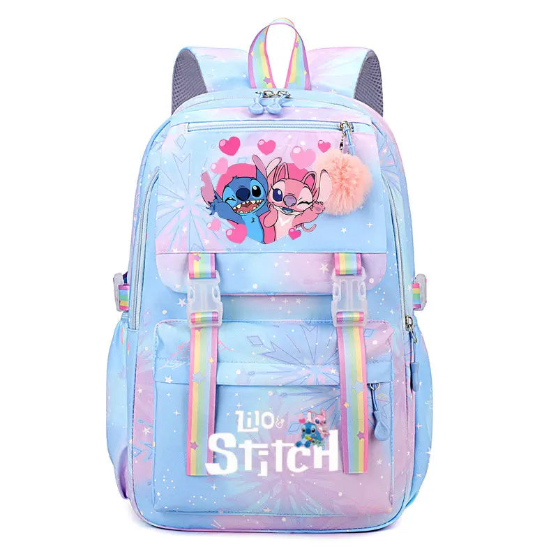 Mochila Escolar Lilo & Stitch Charmosa