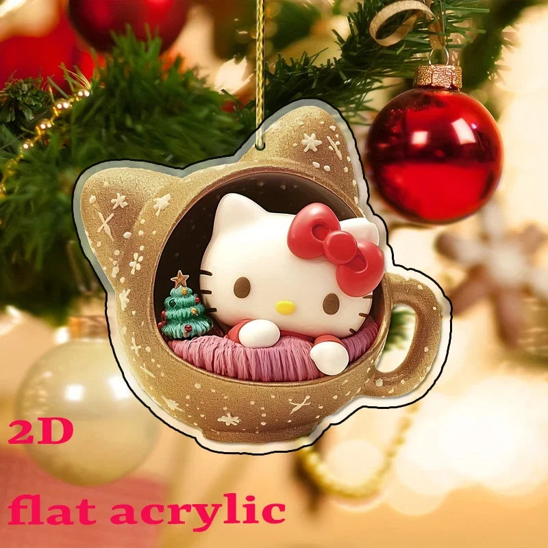 Decoração de Natal Sanrio: Pendentes Hello Kitty e Amigos