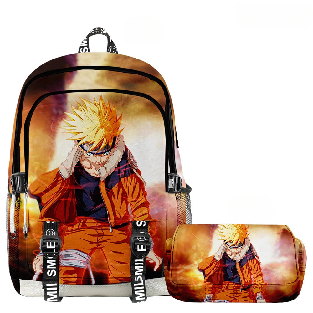 Mochila Naruto + Estojo (Brinde)