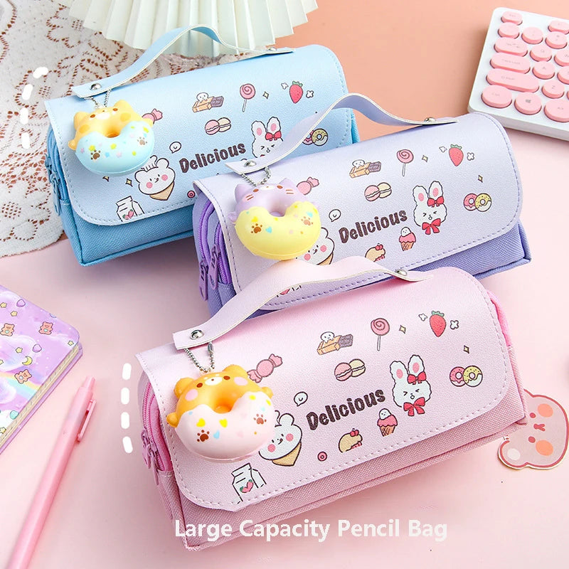 ESTOJO MULTIFUNCIONAL KAWAII PORTA LÁPIS