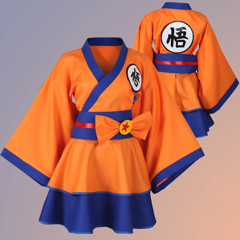 Fantasia Vestido Cosplay Goku Lolita