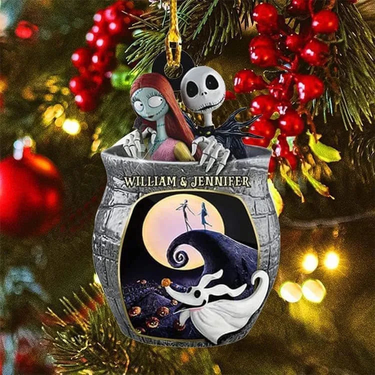 Pendente Natalino Jack e Sally