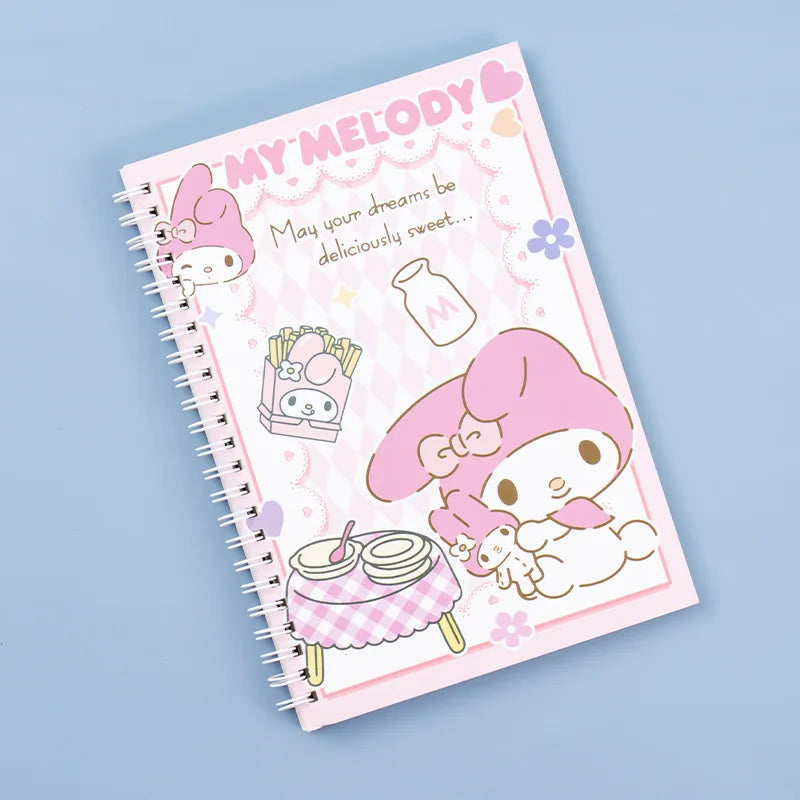 Caderneta A5 Sanrio: Kuromi, Cinnamoroll e Amigos