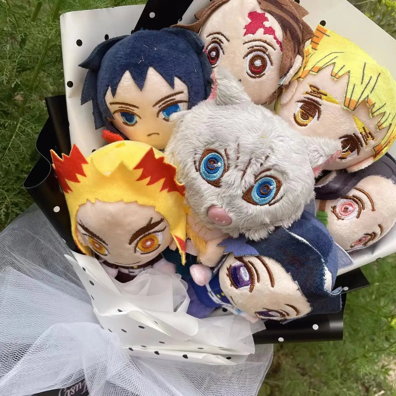 Buquê Demon Slayer com Pelúcias, Kimetsu no Yaiba